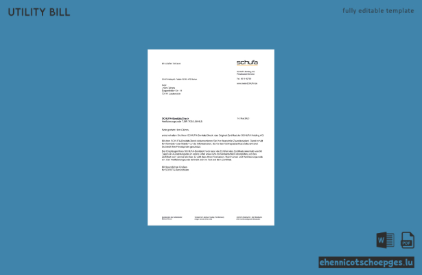 Deutsche Schufa-Rechnung Word2 Beispielvorschau